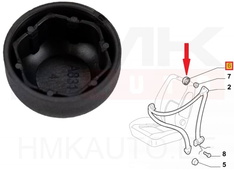 Turvavöö kinnitusmutri kate OEM Jumper/Boxer/Ducato 2018-