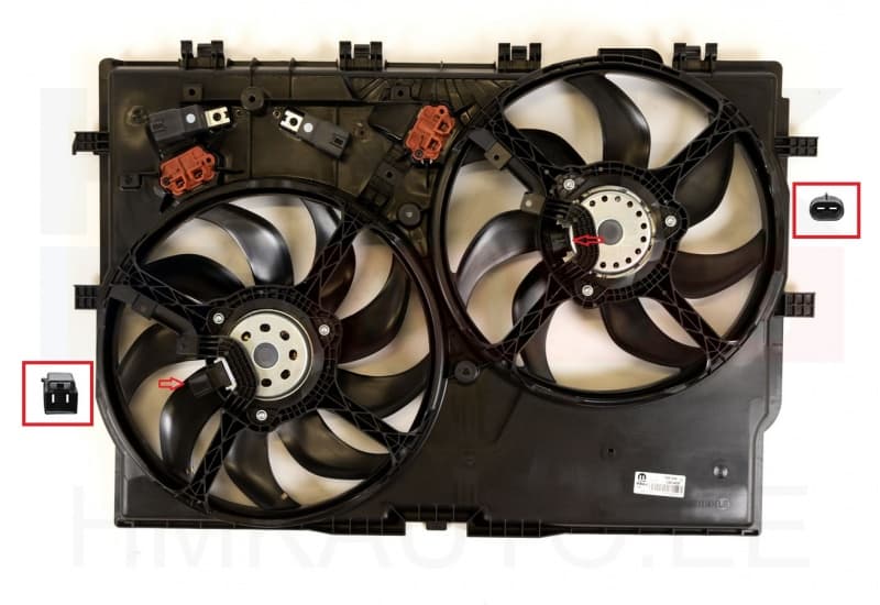 Jahutusventilaator koos raamiga OEM Jumper/Boxer/Ducato 06- (400/500W)