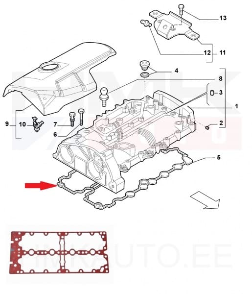 Klapikambrikaane tihend OEM Fiat Ducato 2,3JTD