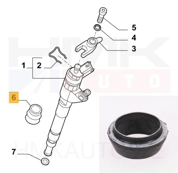 Pihustihülsi tihend OEM Fiat Ducato 2,3JTD