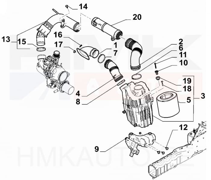 Õhufilter OEM Fiat Ducato 2,2D 2021-2024