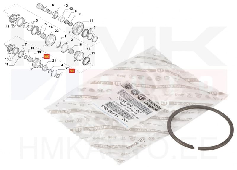 **Käigukasti laagri lukustusrõngas OEM Jumper/Boxer/Ducato 3,0HDI 2006-