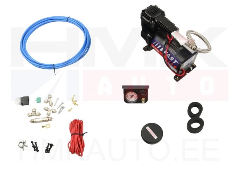 Õhkvedrustuse kompressori komplekt