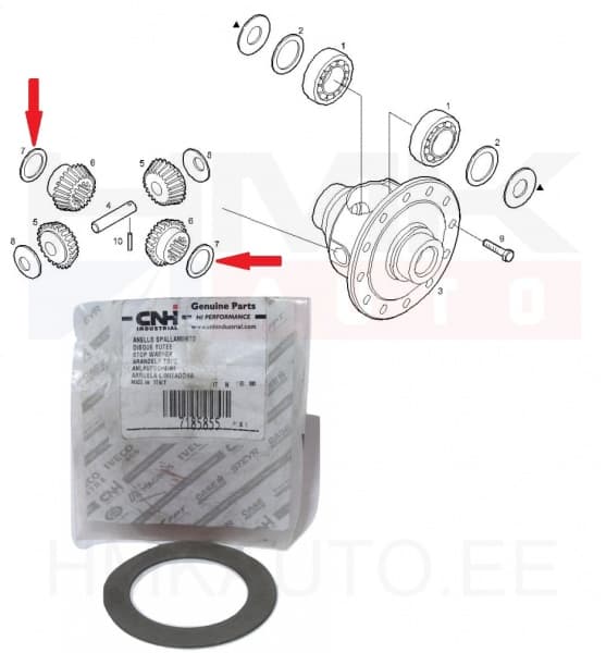 Reduktori satelliithammasratta seib, tagasild OEM Iveco Daily