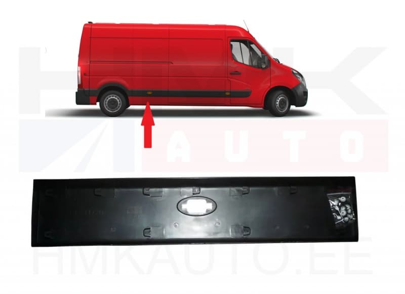 Küljeliist parem tuleauguga Renault Master 2010- (L3)