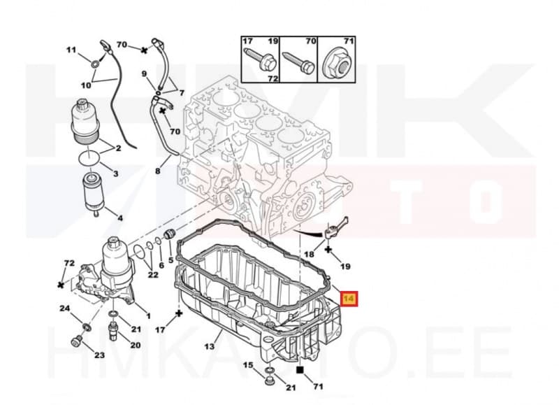 Õlivanni tihend OEM PSA 1,6 16V (tih.soonega karterile)