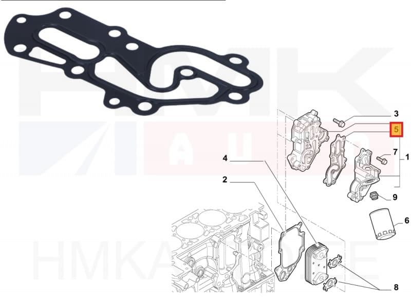 Õlifiltri korpuse tihend OEM Jumper/Boxer/Ducato 3,0HDi 06-