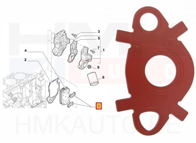 Õlijahuti tihend OEM Jumper/Boxer/Ducato 3,0HDi
