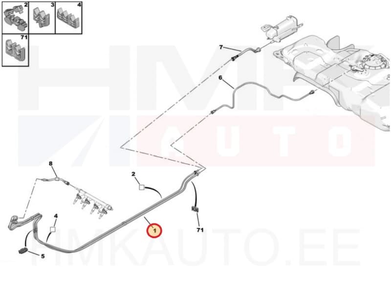 Kütusetorustik OEM Berlingo,C4,DS4 / Partner,308,3008,5008 EP6C
