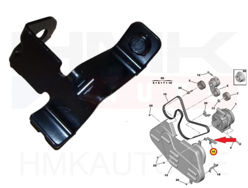 Rihmakatte kinnitus kronstein OEM Jumper/Boxer 2,2HDi -2011