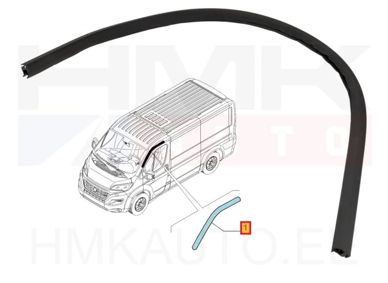 Esiukseava ülemine tihend (V&P) OEM Jumper/Boxer/Ducato 2006-