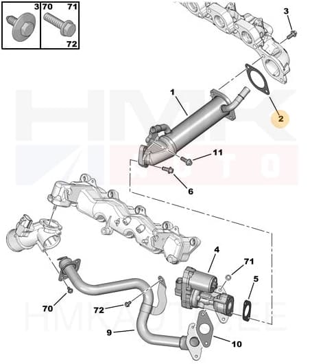 EGR jahuti tihend OEM Jumper/Boxer/Ducato 2,2HDI