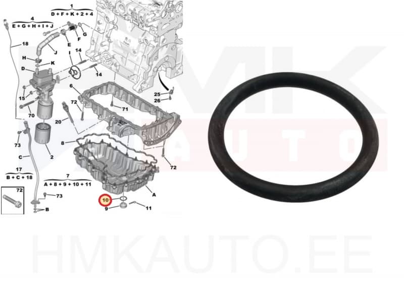 Õlikorgi tihendiseib 30x3,5 OEM Citroen/Peugeot
