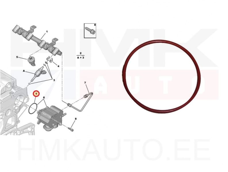 Kõrgsurvepumba tihend OEM Citroen/Peugeot EP6 46x2,6