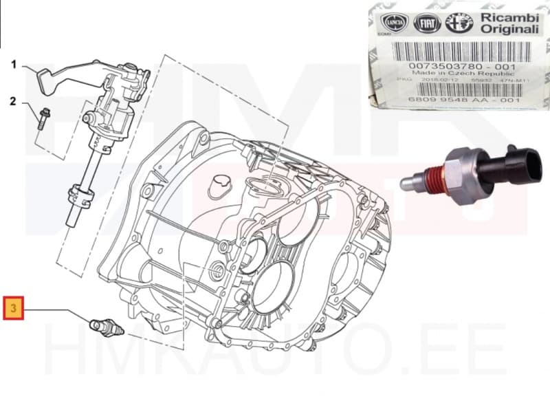 Tagurdustule lüliti OEM Jumper/Boxer/Ducato 3,0HDi
