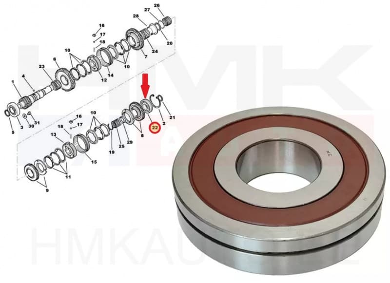 Käigukasti laager 32x81x18 OEM Citroen C-Crosser, Peugeot 4007, Mitsubishi Outlander