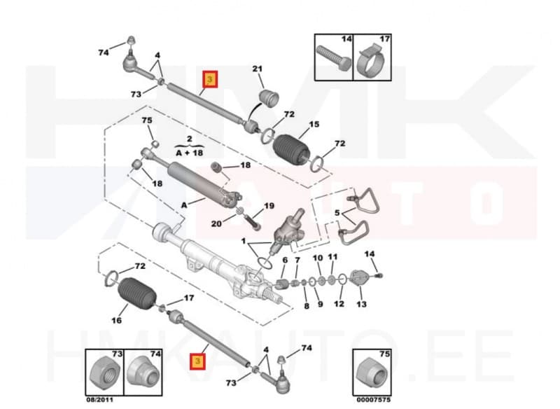 Roolivarras OEM Partner/Berlingo -08
