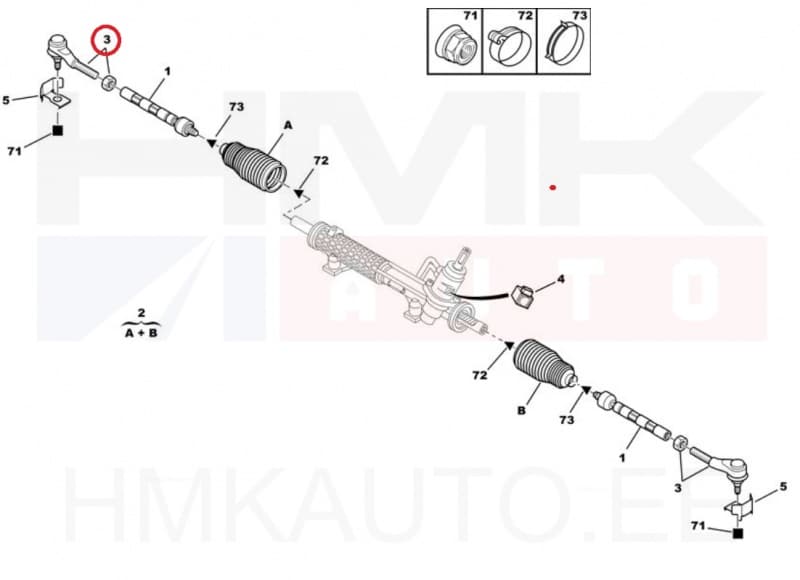 Rooliots parem OEM Peugeot 406