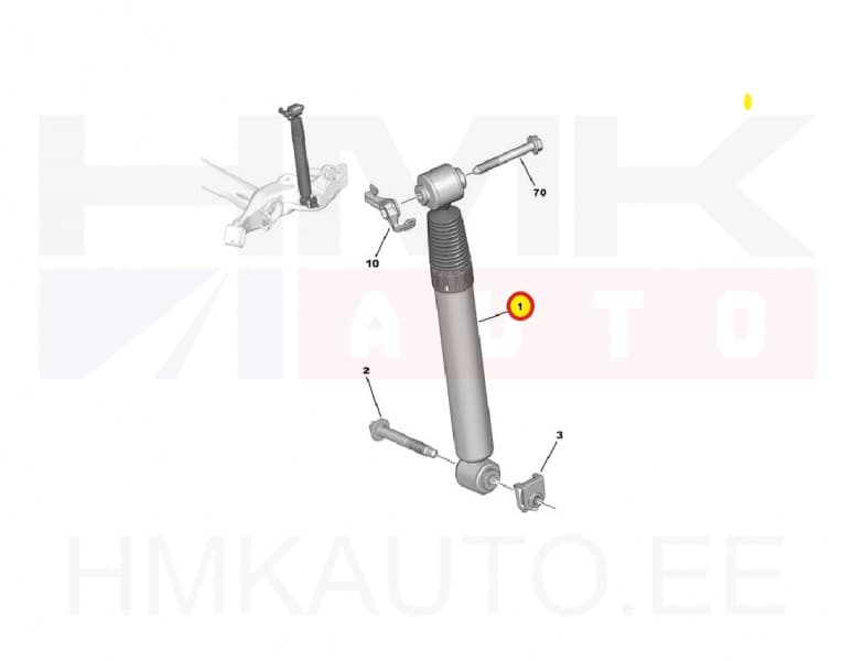 Amortisaator tagumine OEM Peugeot 207