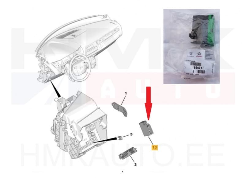 Kaitsmekarp OEM Citroen/Peugeot (lisaplokk 5 kaitsmele)