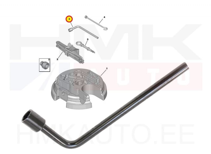 Rattavõti OEM Citroen Berlingo,C5,C6 / Peugeot Partner,407,508