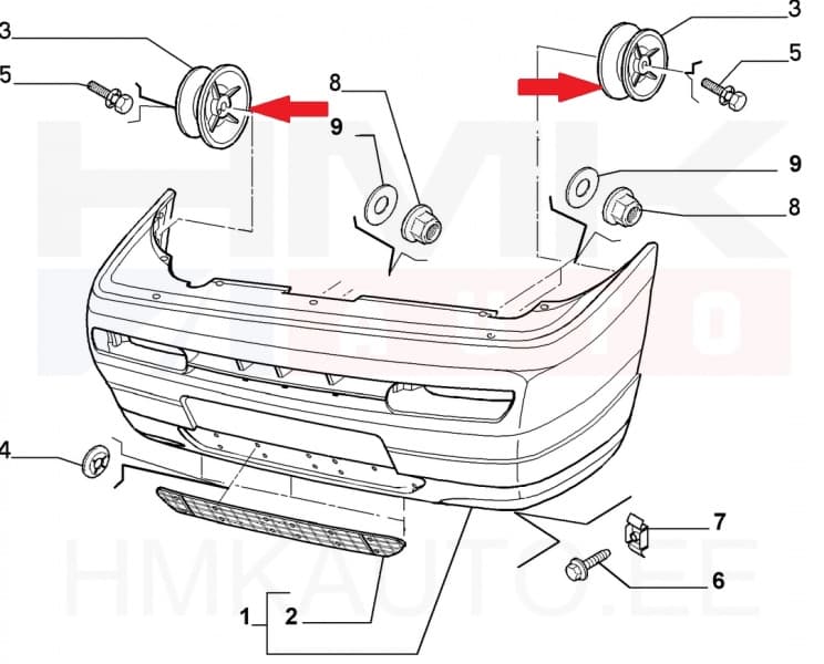 Esistange kandur OEM Citroen/Peugeot