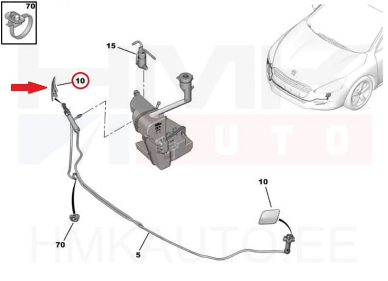 Tulepesuri kate parem OEM Peugeot 508