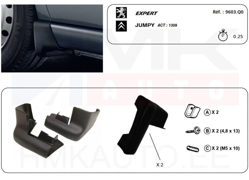 Porikummid eesmised OEM Jumpy III/ Expert III