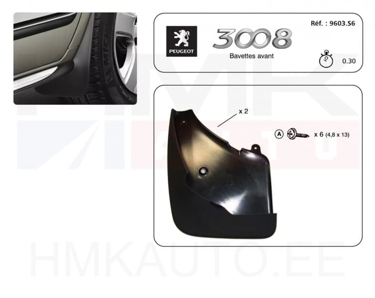 Porikummid eesmised OEM Peugeot 3008