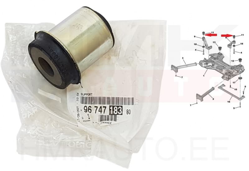 Sillaraami kinnituse puks OEM Citroen/Peugeot