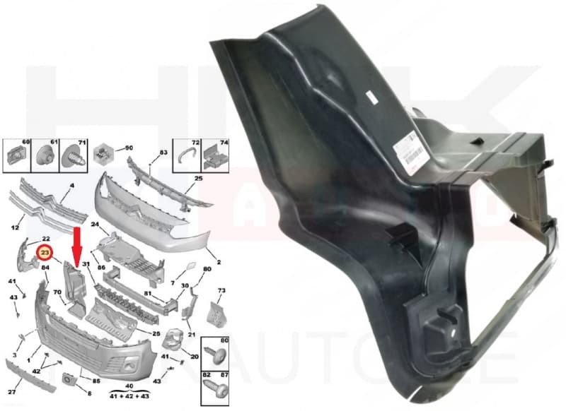 Turboradiaatori õhuvõttur OEM Citroen Jumpy/Peugeot Expert 2016-