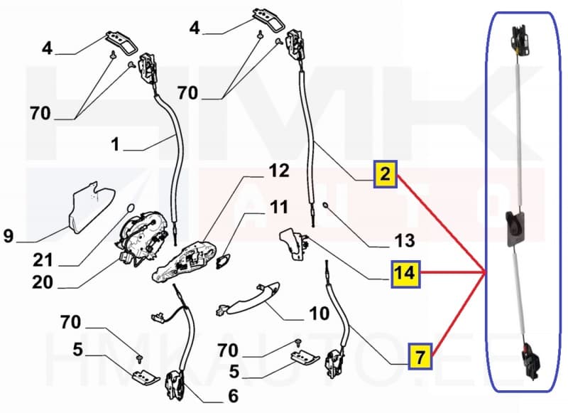 Ukselukusti tagauksele >>TELLI 9832090780 + 9832125680 + 9832125780