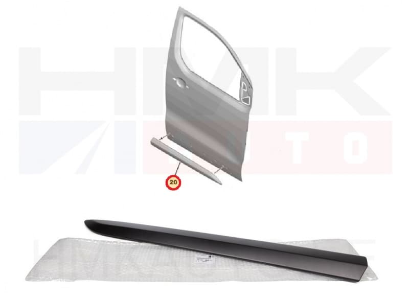 Esiukse liist parem OEM Jumpy/ExpertProace 2016- (must)