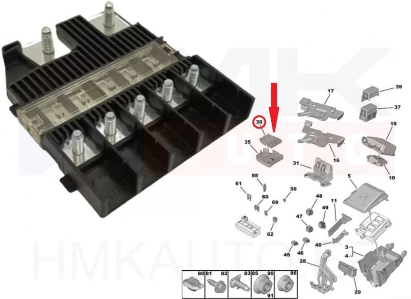 Aku kaitsmekarp OEM Citroen Berlingo/Peugeot Rifter 2018-