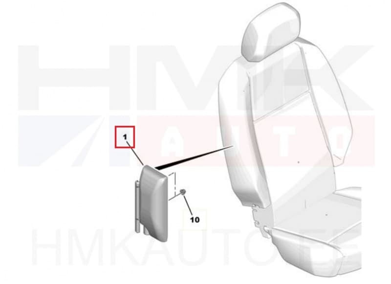 Esiistme külgmine turvapadi parem OEM Citroen Berlingo/Peugeot Rifter 2018-