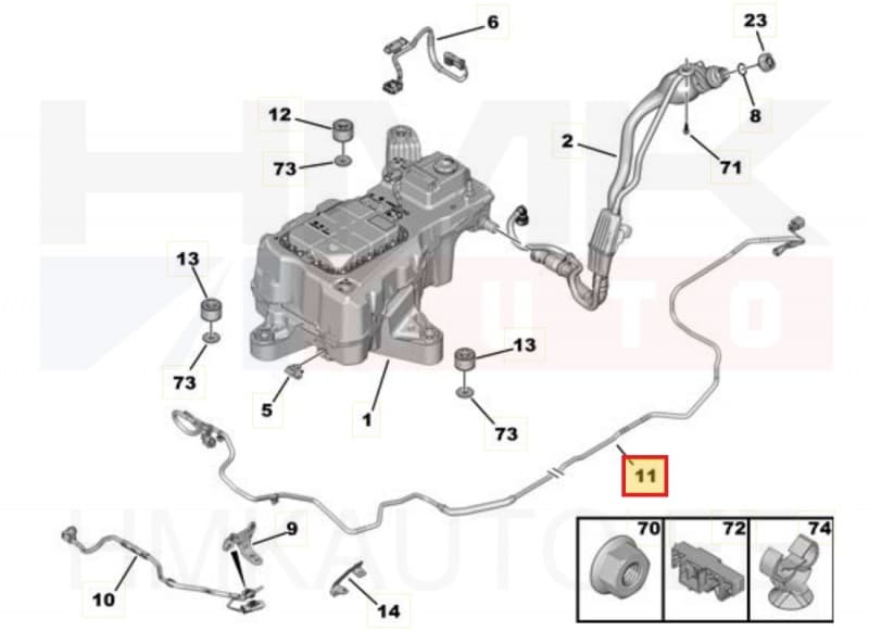 AdBlue toru OEM Citroen Berlingo/Peugeot Rifter 2018- (L2)