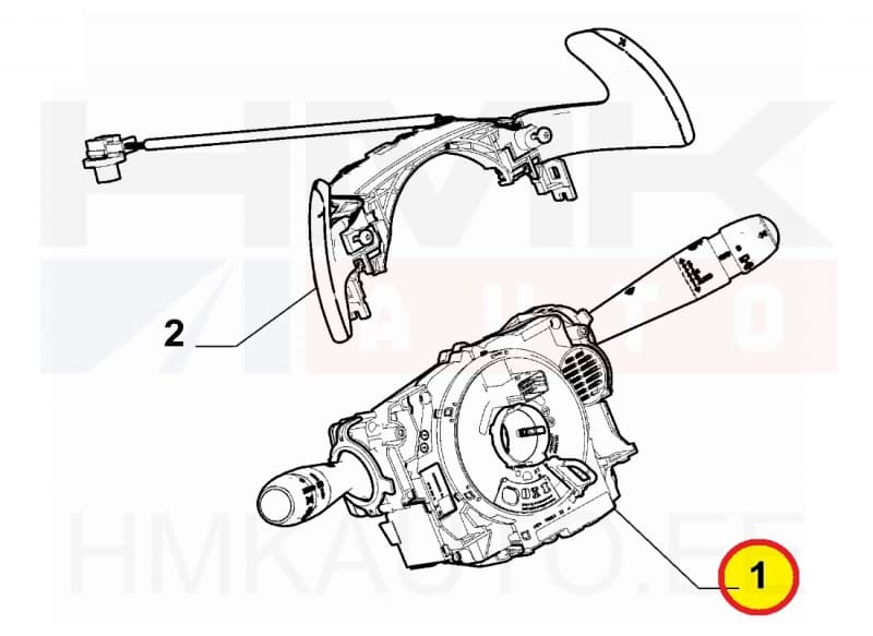 Roolisamba lülitiplokk OEM Citroen Berlingo/Peugeot Rifter 2018- (+esiudutuled,vihmasensor)