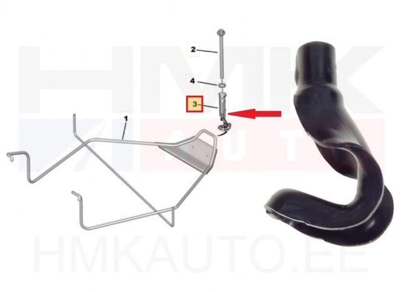 Varuratta kinnituse konks OEM Citroen Jumpy/Peugeot Expert IV