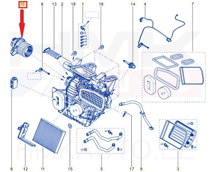 Salongiventilaator OEM Dacia Dokker