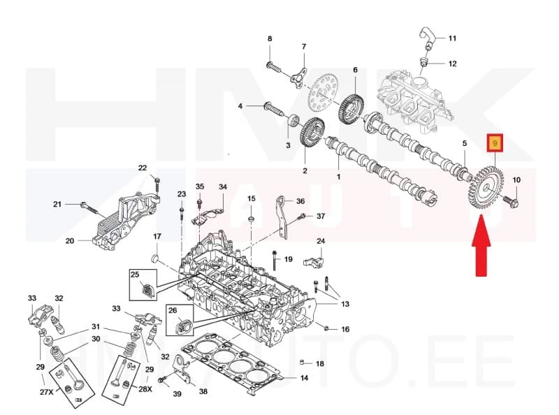 Kütusepumba hammasratas nukkvõllile OEM Renault Master 2,3DCi 2014-
