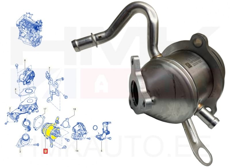 EGR jahutusradiaator OEM Renault 1,5BlueDCI