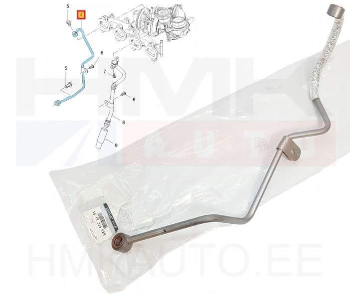 Turbo õlitustoru OEM Renault Master 2,3dCi BiTurbo 2014-