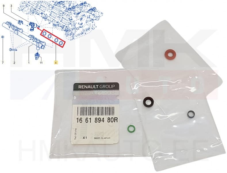 Pihusti tihendikomplekt OEM Renault/Dacia 1,2TCe H5F
