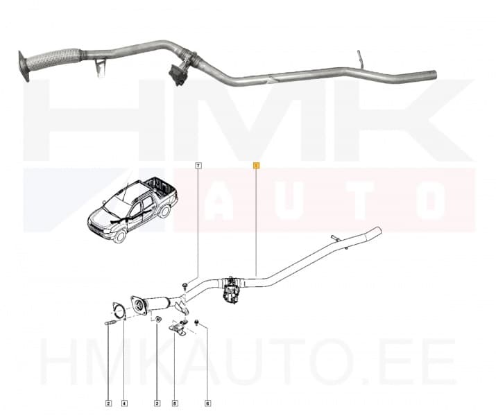 Summuti keskosa koos klapiga OEM Dacia Duster