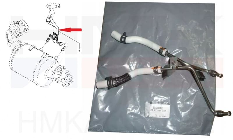 Väljalaskegaaside rõhuanduri torud OEM Renault