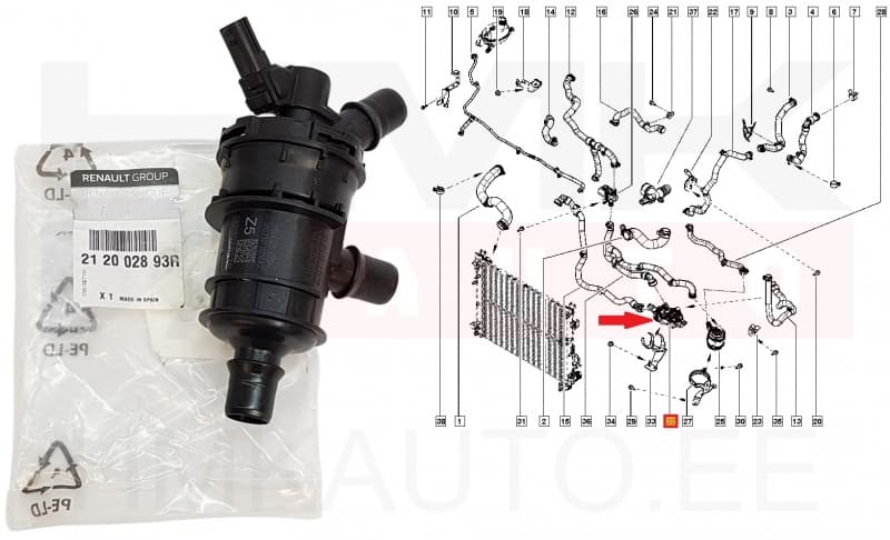 Termostaat korpusega OEM Dacia Duster 1,5DCI