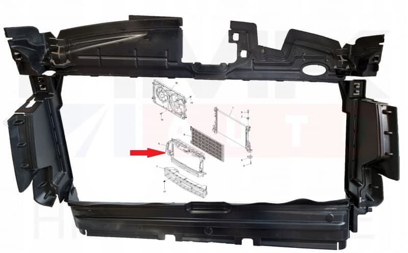 Jahutusradiaatori tuulesuunaja OEM Renault Trafic 2014-