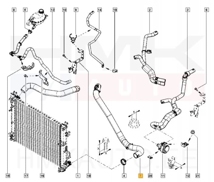 Jahutusvedeliku lõdvik OEM Dacia