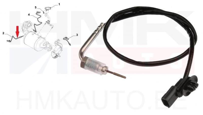 Väljalaskegaaside temperatuuri andur OEM Renault 1,6DCI