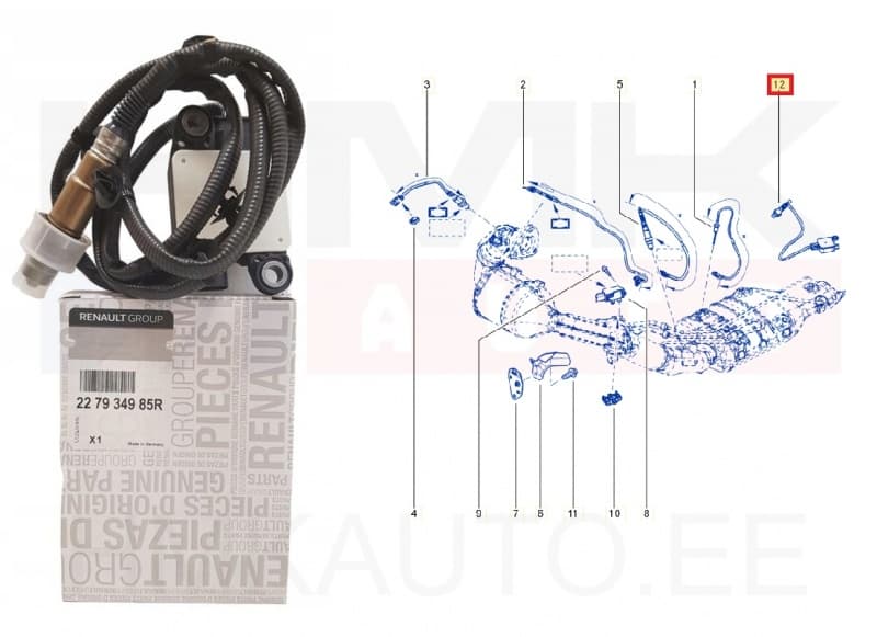 Tahmaosakeste andur OEM Renault Koleos II 2,0DCI